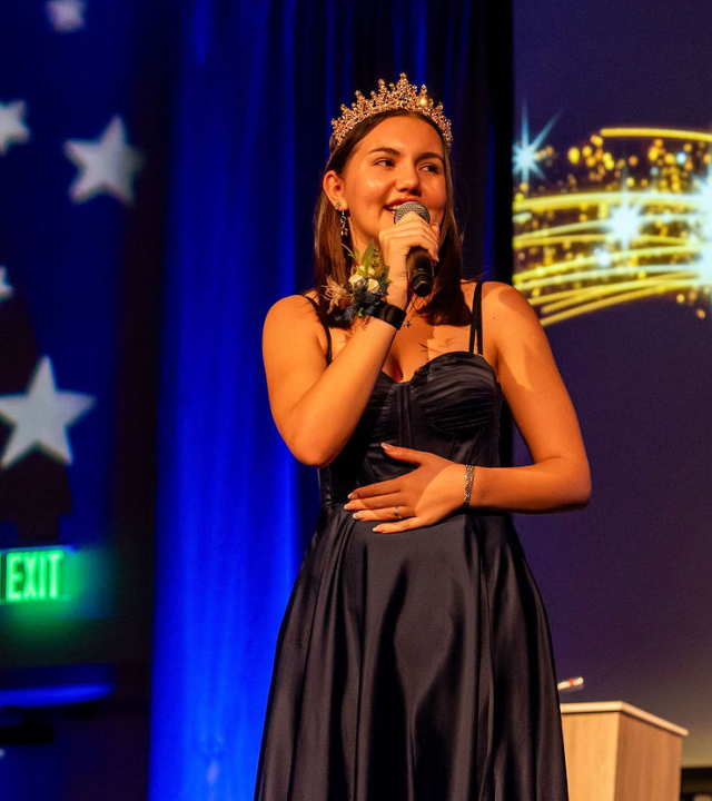 Sabina Singing at Wish Ball